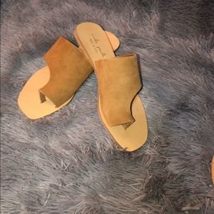 Tan Wooden Sandals